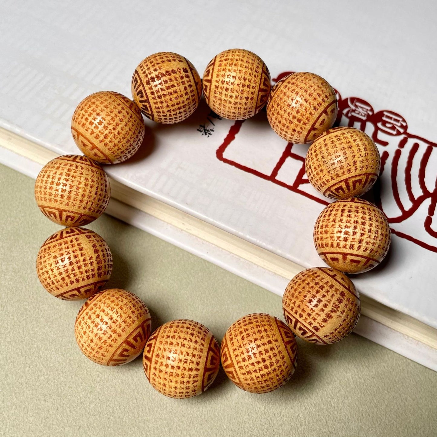 Pterocarpus Purple Sandalwood Red Boxwood Personality Carving Zodiac Bracelet