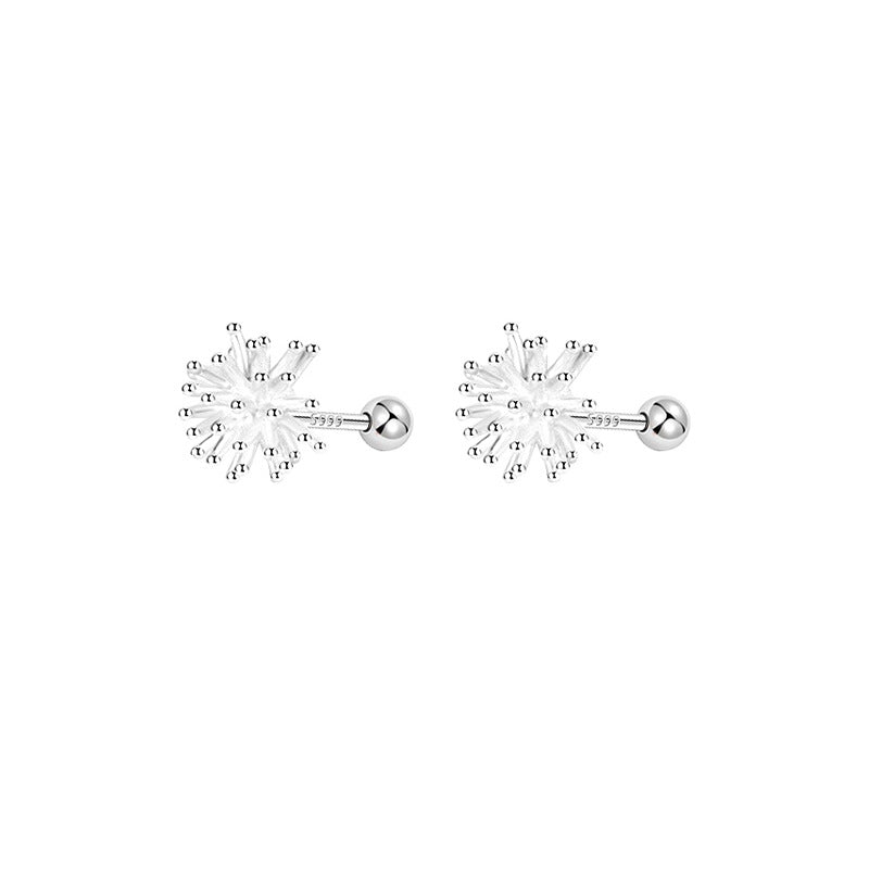 Screw Small Light Luxury Dandelion Flower Earrings