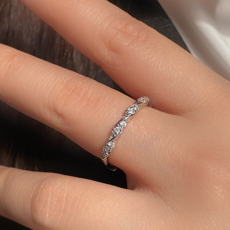 Women's Ribbon Trend Plaid Twisted Cord For Rings