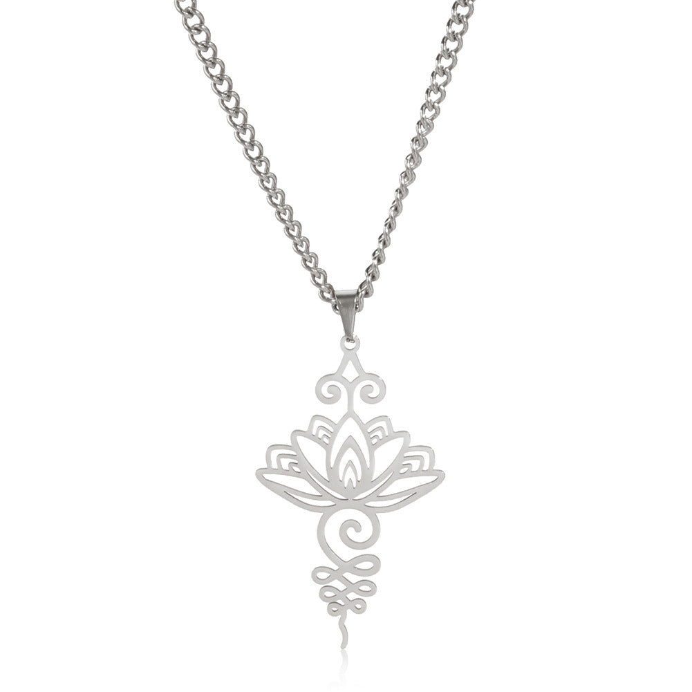 Style Flower Real Gold Plating Lotus Necklaces
