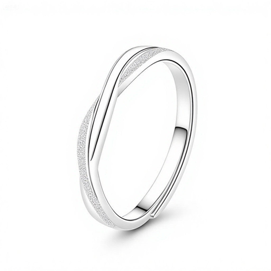 Women's Loving Heart Zircon Female Fashion Simple High Ring
