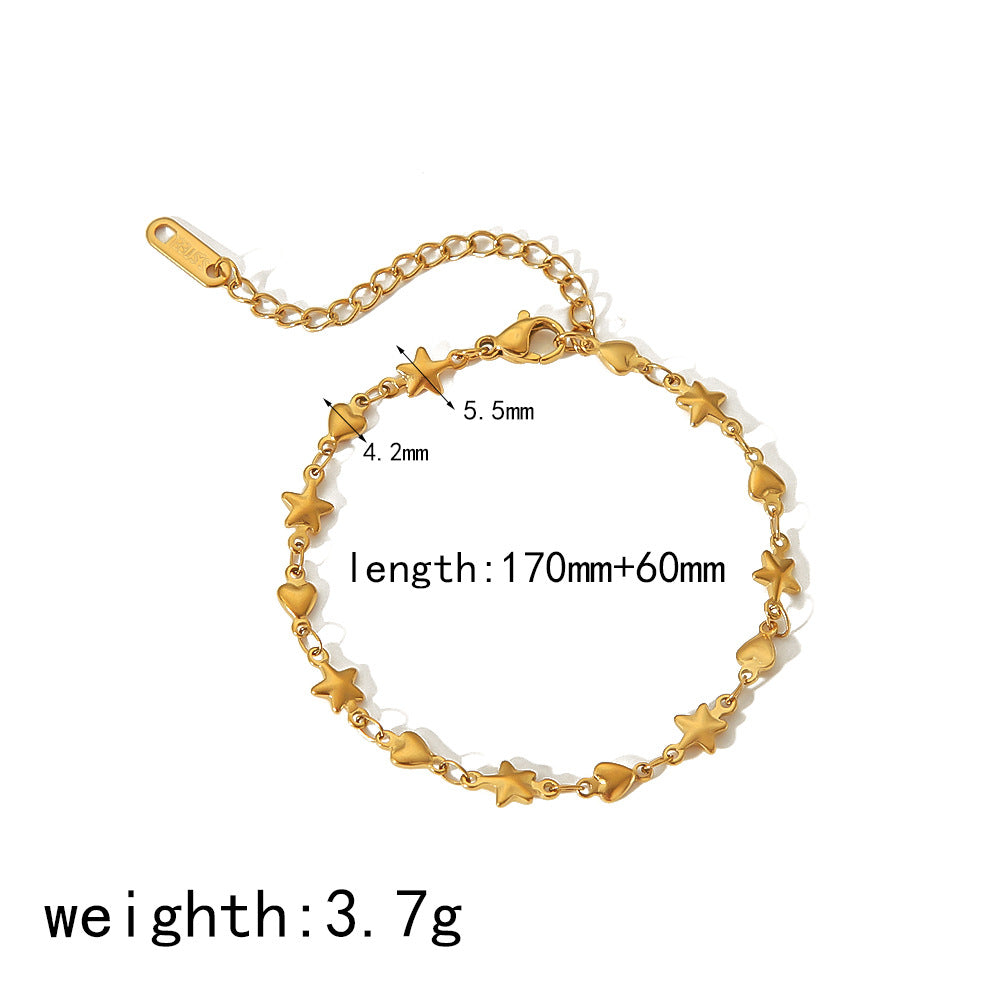 Gold Stainless Steel Chain Handmade Titanium Bracelets