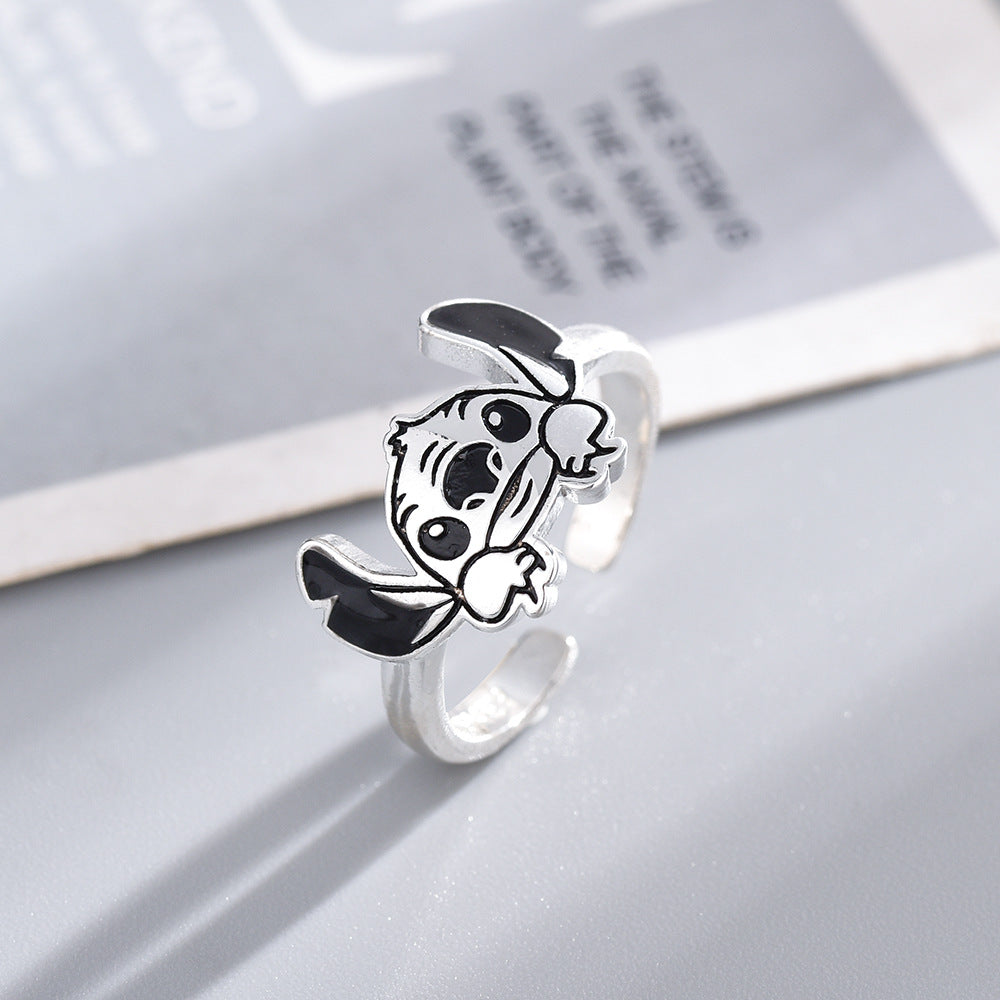 Cute Pattern Anime Protagonist Epoxy Opening Ring