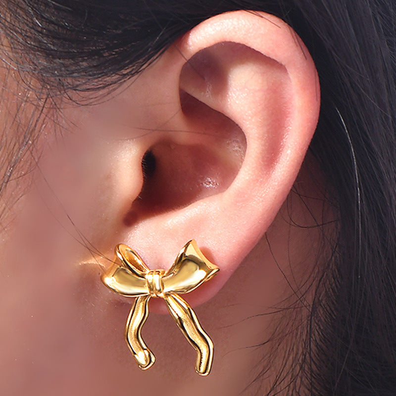 Women's Bowknot For Niche Design Exaggerated Stylish Earrings
