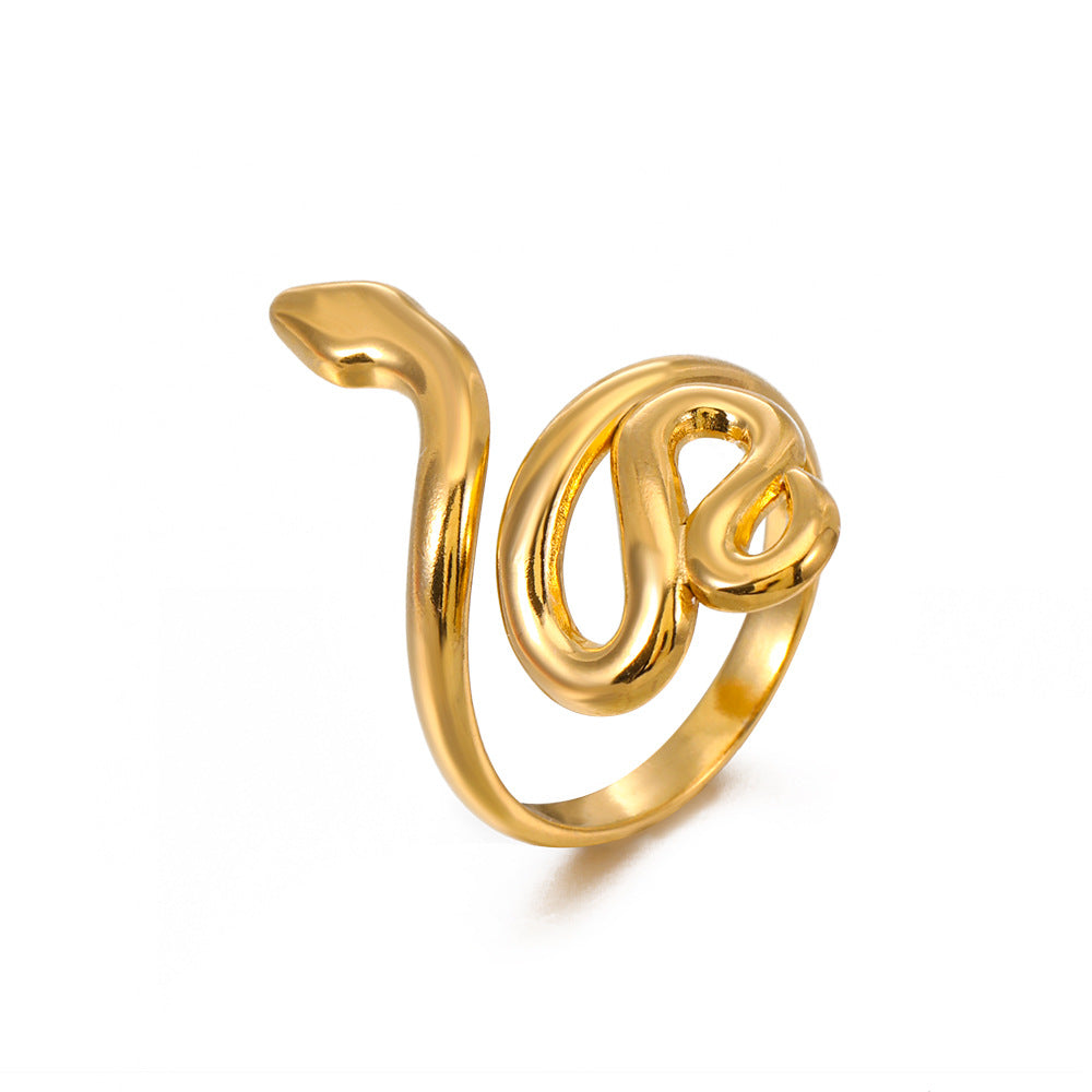 Women's & Men's Steel Snake Punk Hip Hop Style Rings