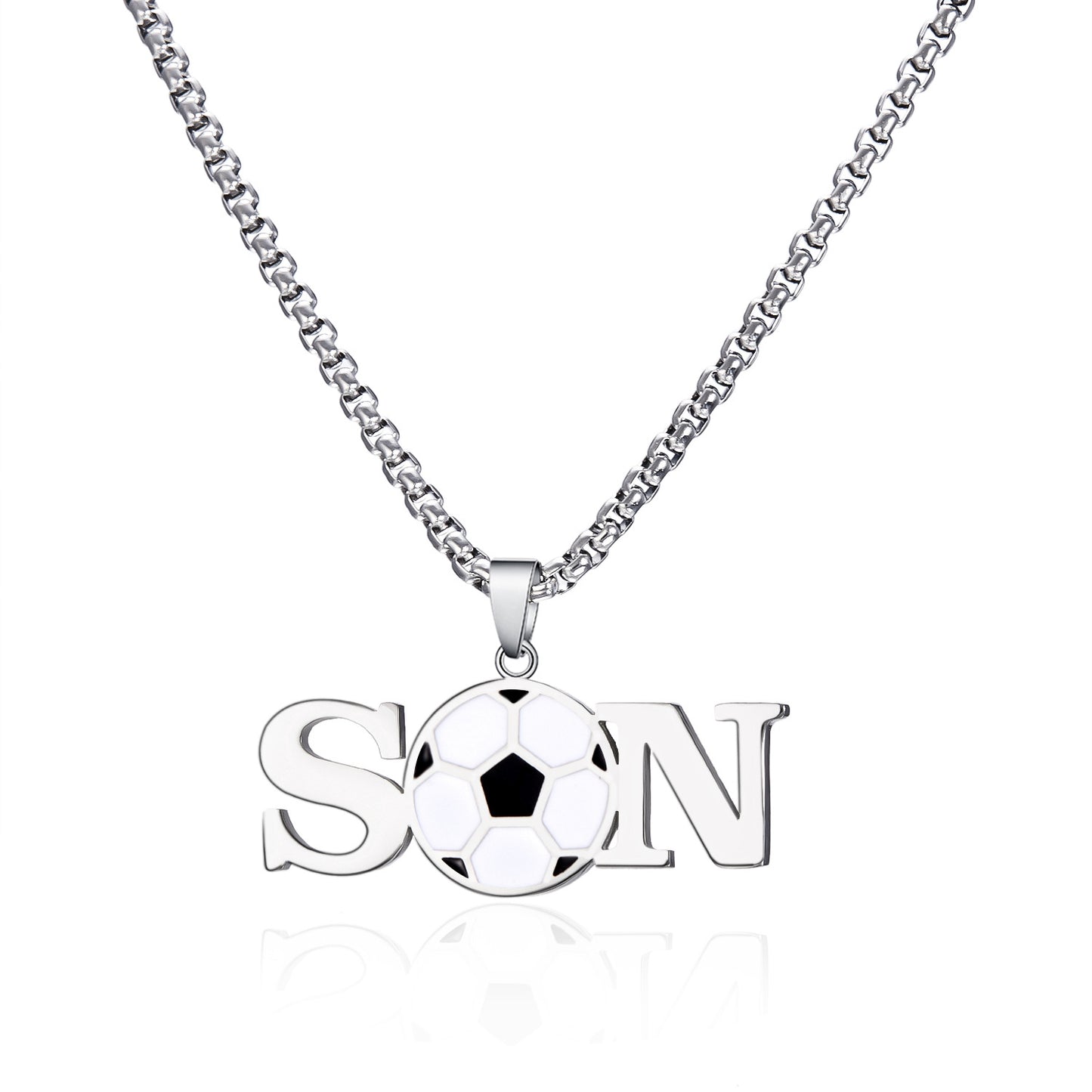 Women's & Men's Creative Baseball Letter Stainless Steel Hip Hop Necklaces