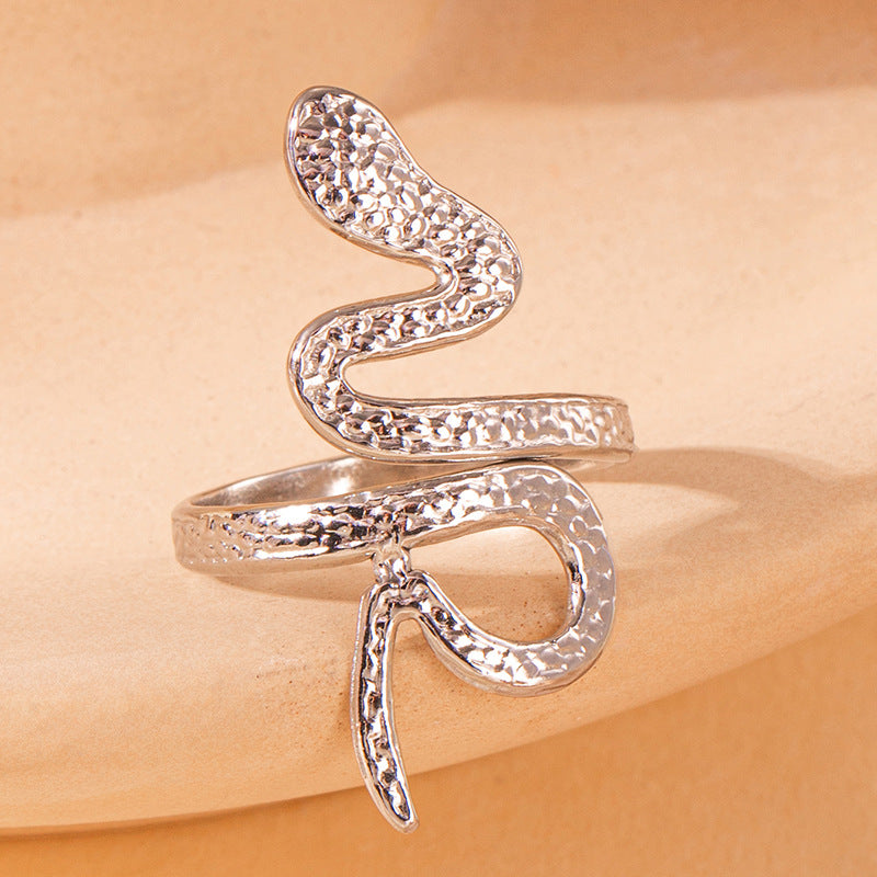 Steel Fashion Snake Simple Little Finger Rings
