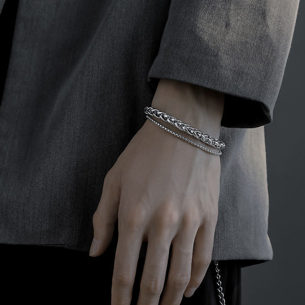 Men's Fashion Niche Design Cold Style Single Bracelets