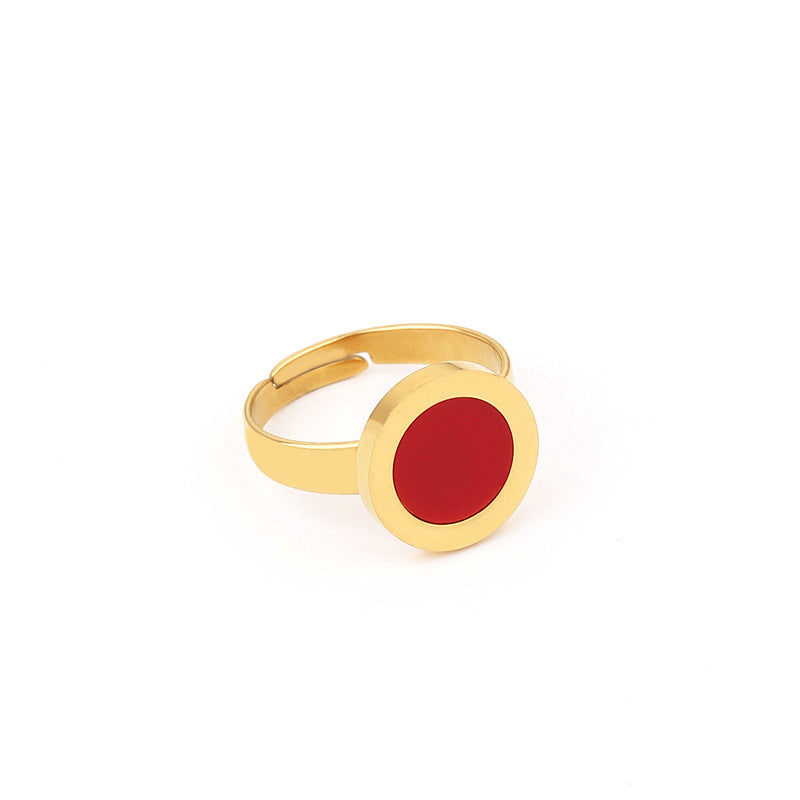 Women's Fashion Simple Stainless Steel Open Geometric Rings