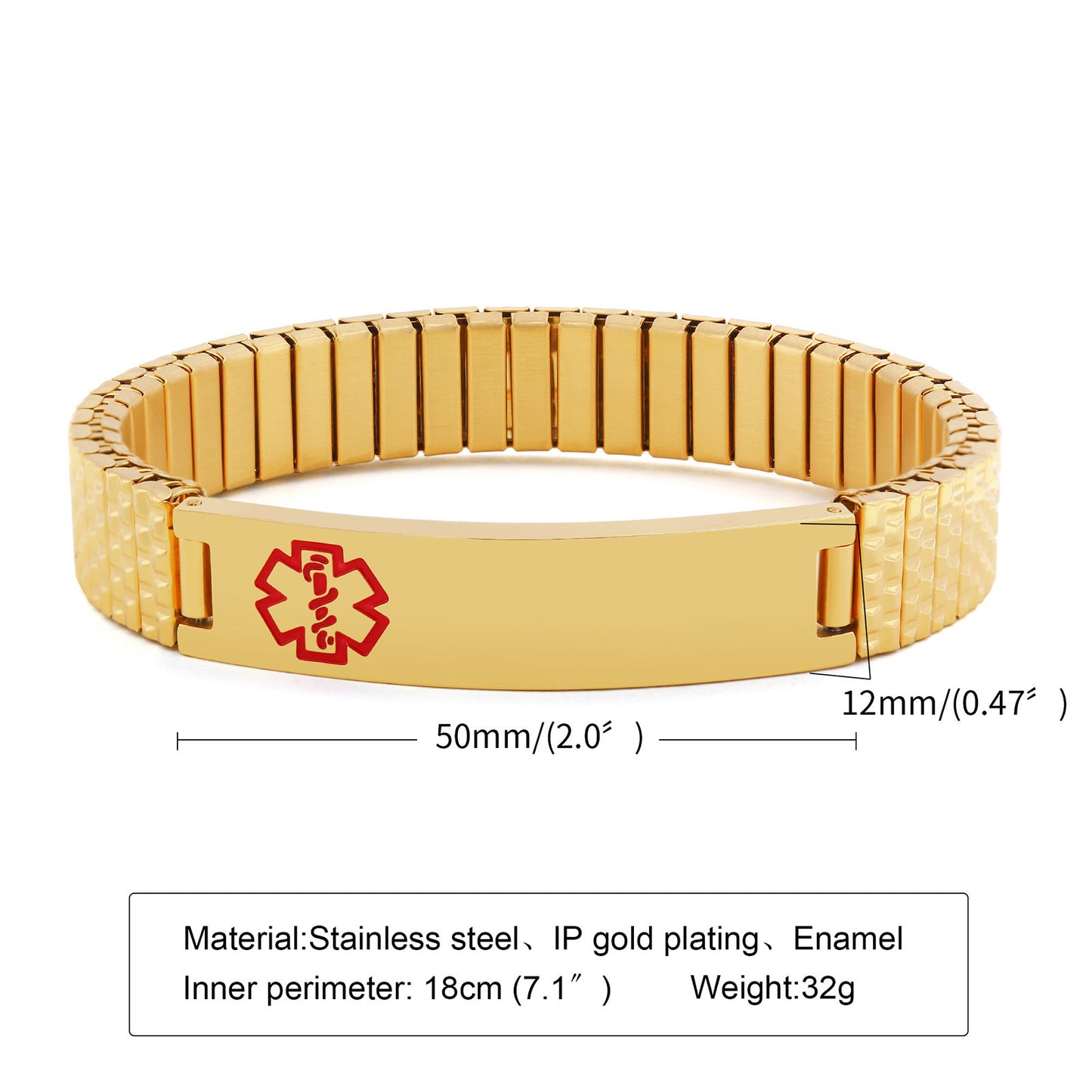 Stainless Steel Stretch Medical Logo Korean Bracelets