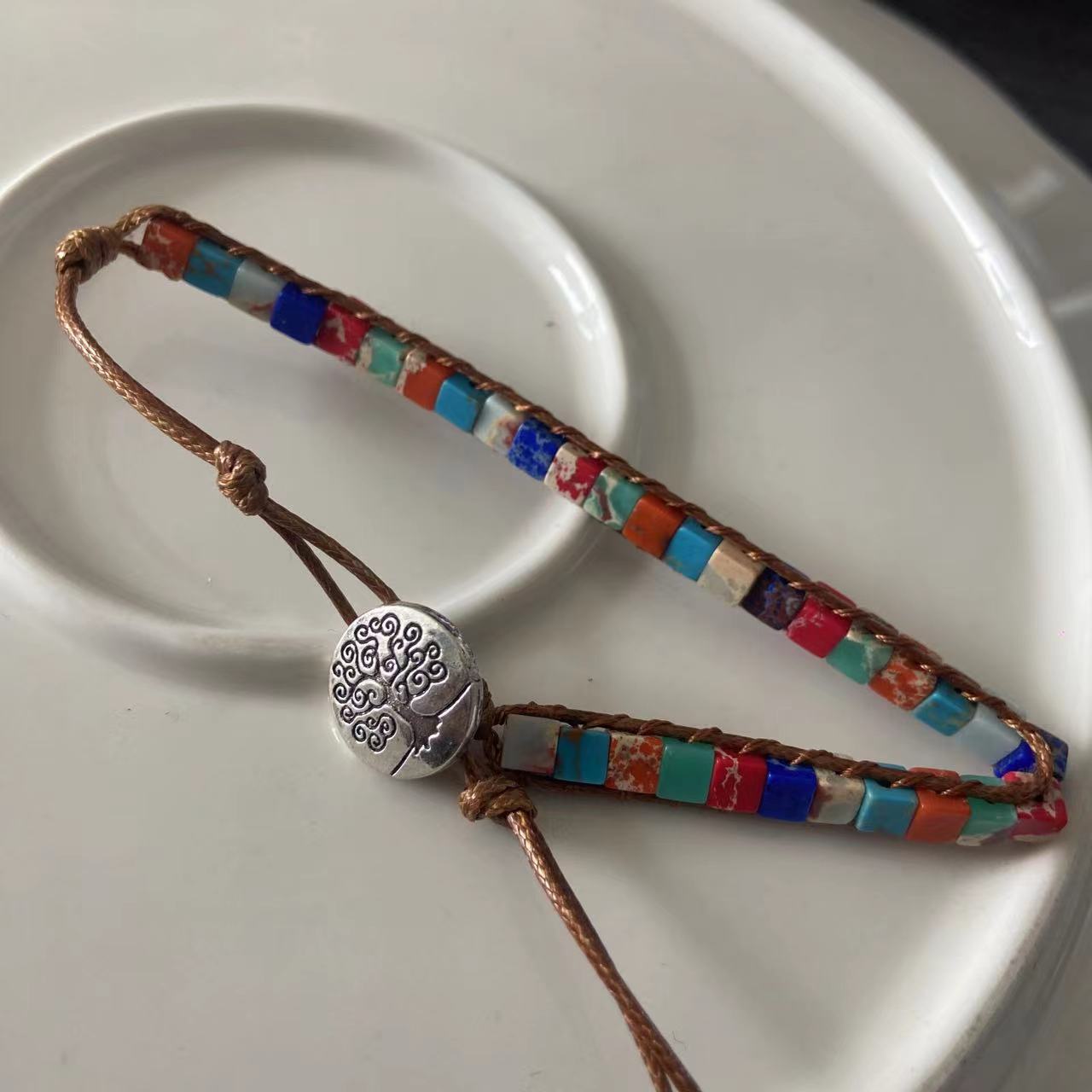 Ornament Emperor Stone Hand-woven Leather Bohemian Bracelets