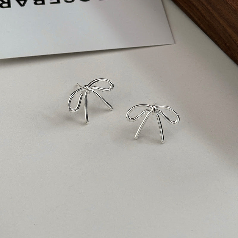 Mori Style Bow Female Design Light Earrings