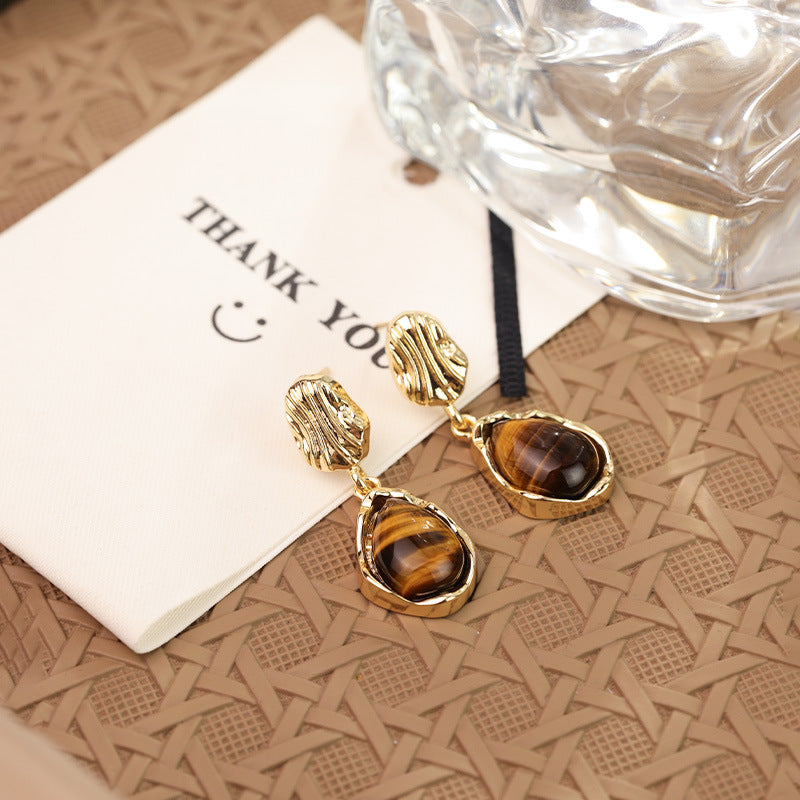 Style Vintage Court Dripping Oil Flower Earrings