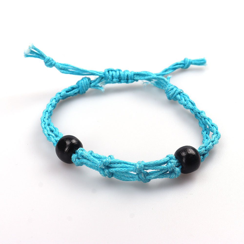 Women's Weave Natural Stone Rope Net Bag Necklaces