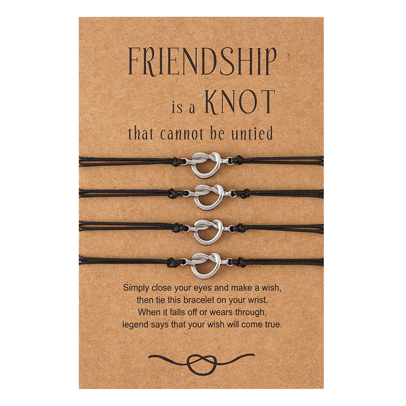 Friend Card Creative Stainless Steel Knotted Bracelets