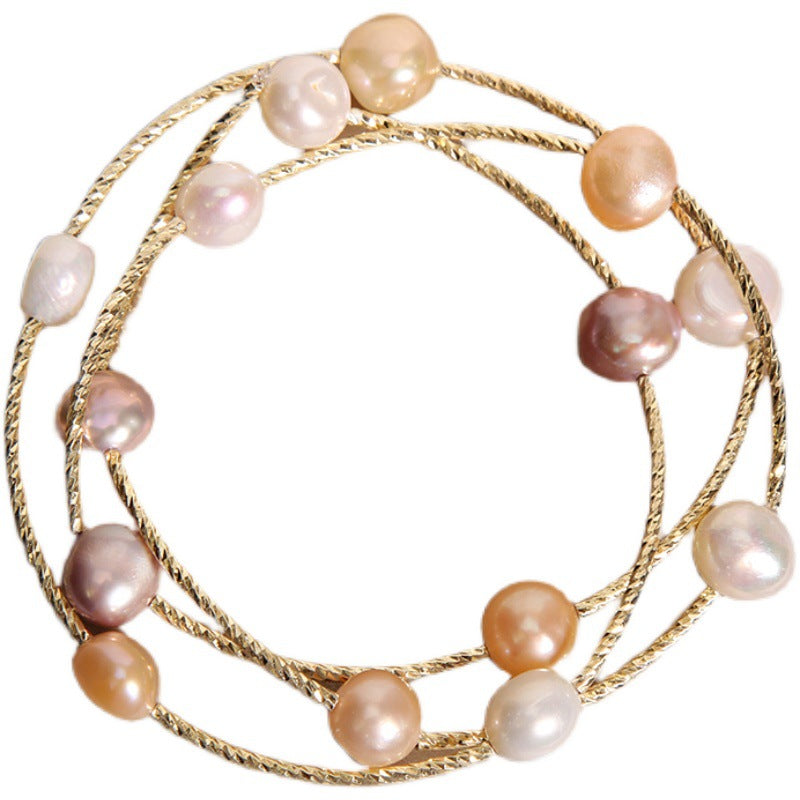 Women's Strawberry Quartz Niche Design Pink Crystal Bracelets