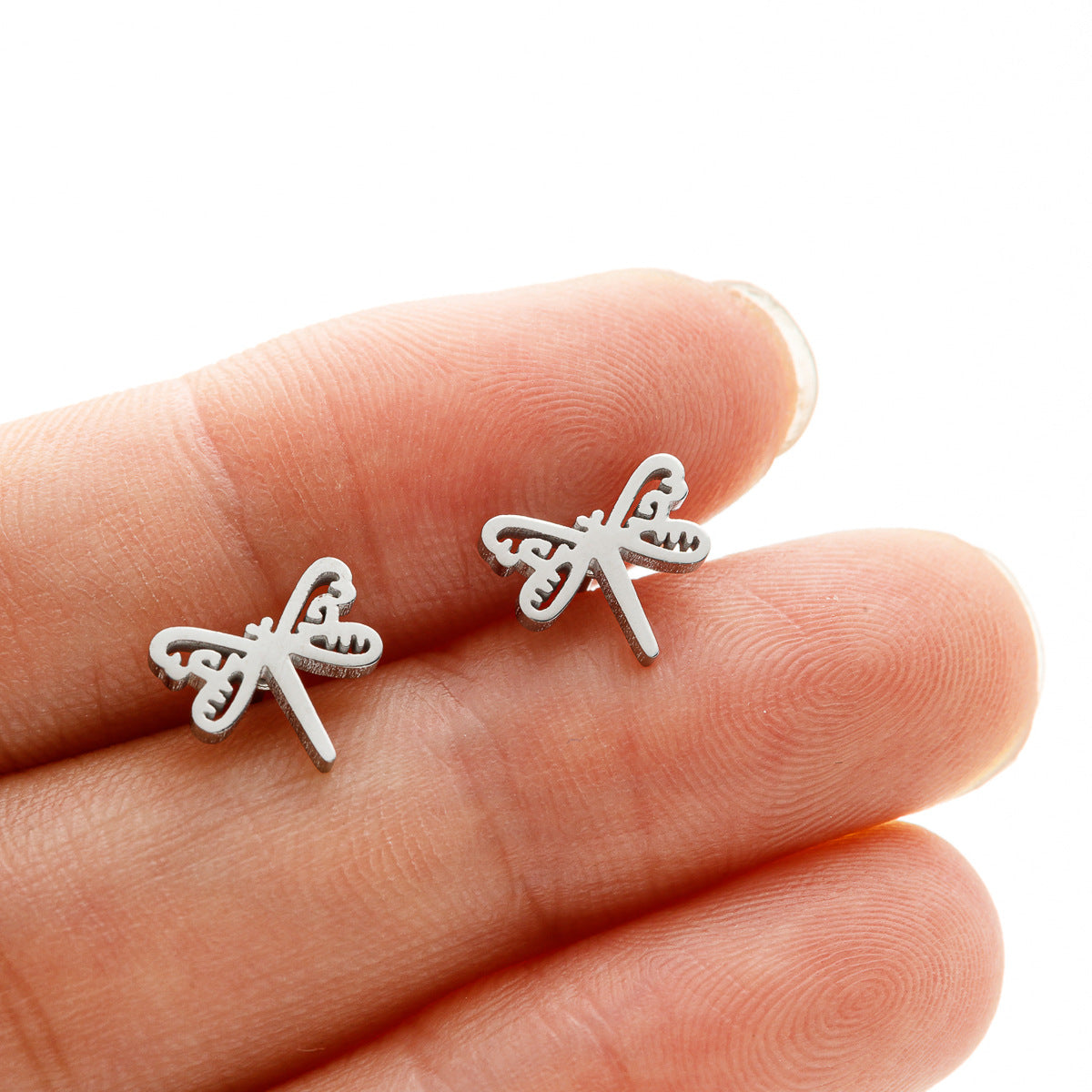 Steel Mini Niche Dragonfly Sweet Ear Rings