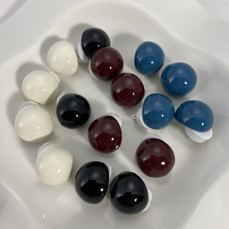 Women's Retro Enamel Drip Glazed Ball Light Earrings