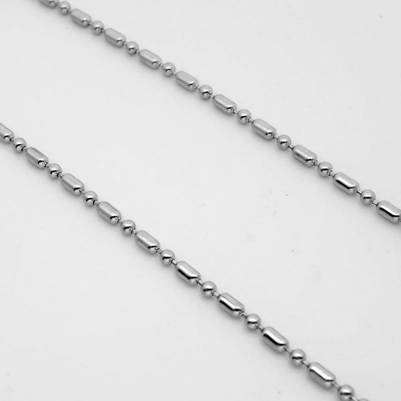 Man's Stainless Steel Titanium Bamboo Female Chain Necklaces