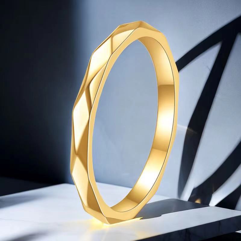 Women's Stainless Steel Design Style Titanium Ornament Rings