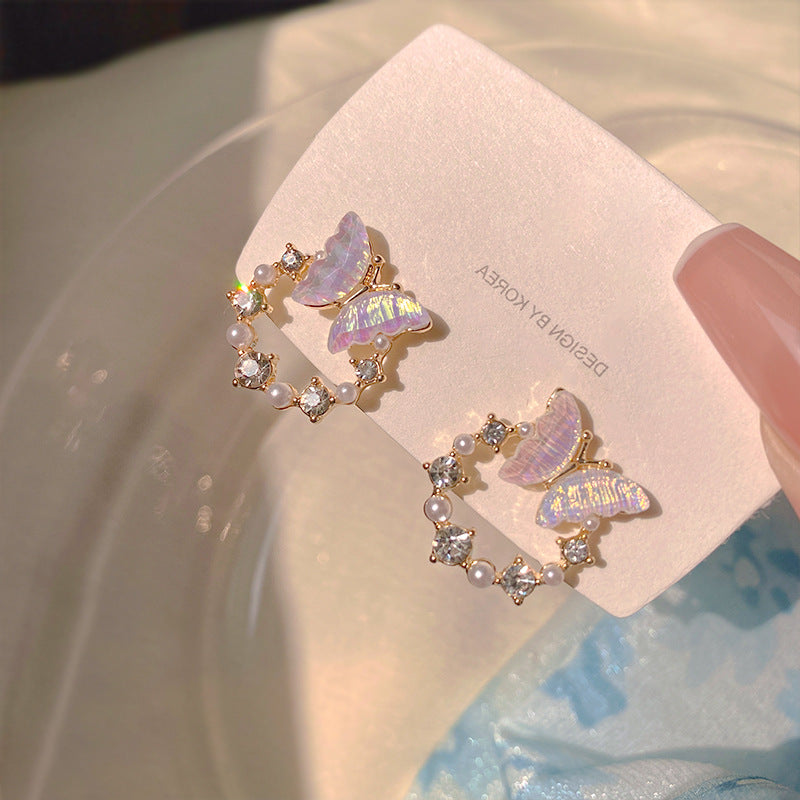 Women's Pin Korean Flower Butterfly High-grade Imitation Rings