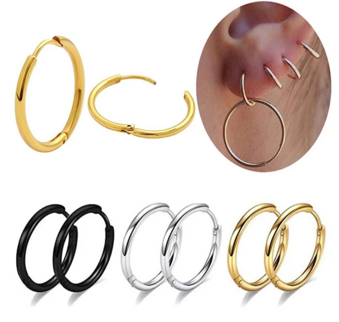 Stainless Steel Round French High-grade Titanium Earrings