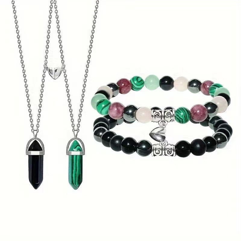Variety Of Pink Jade White Turquoise Bracelets