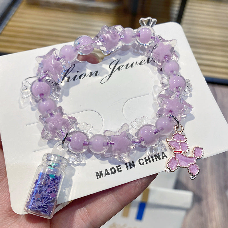 Bottle Cute Cartoon Bear Candy Crystal Bracelets