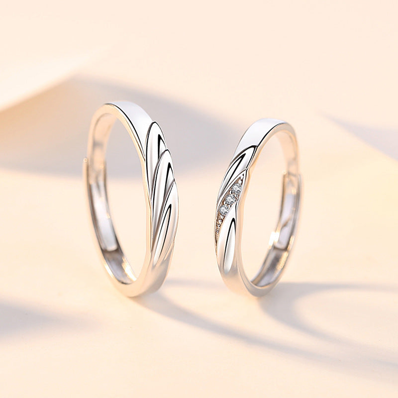 Women's & Men's Pair Special Interest Light Luxury Open For Couples Rings