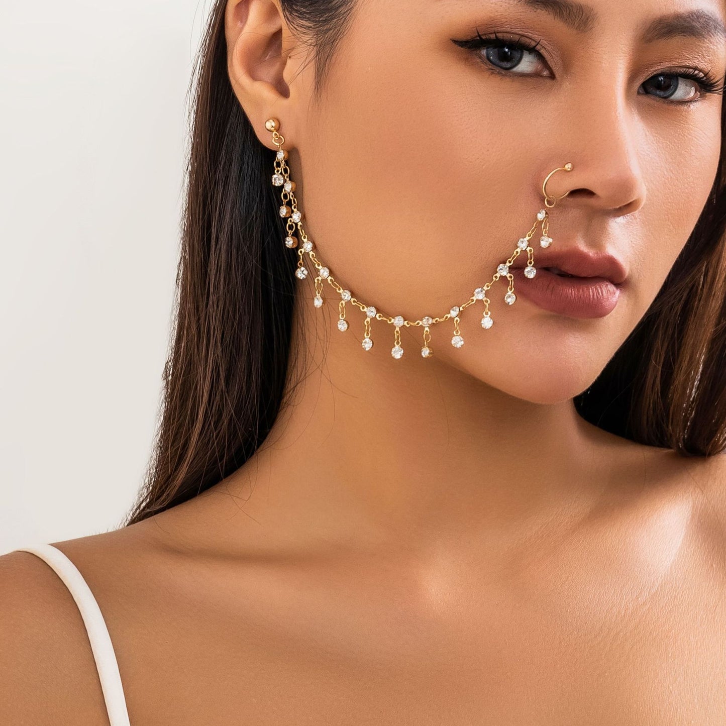 Ornament Sweet Cool Punk Nasal Splint Performance Wear Earrings