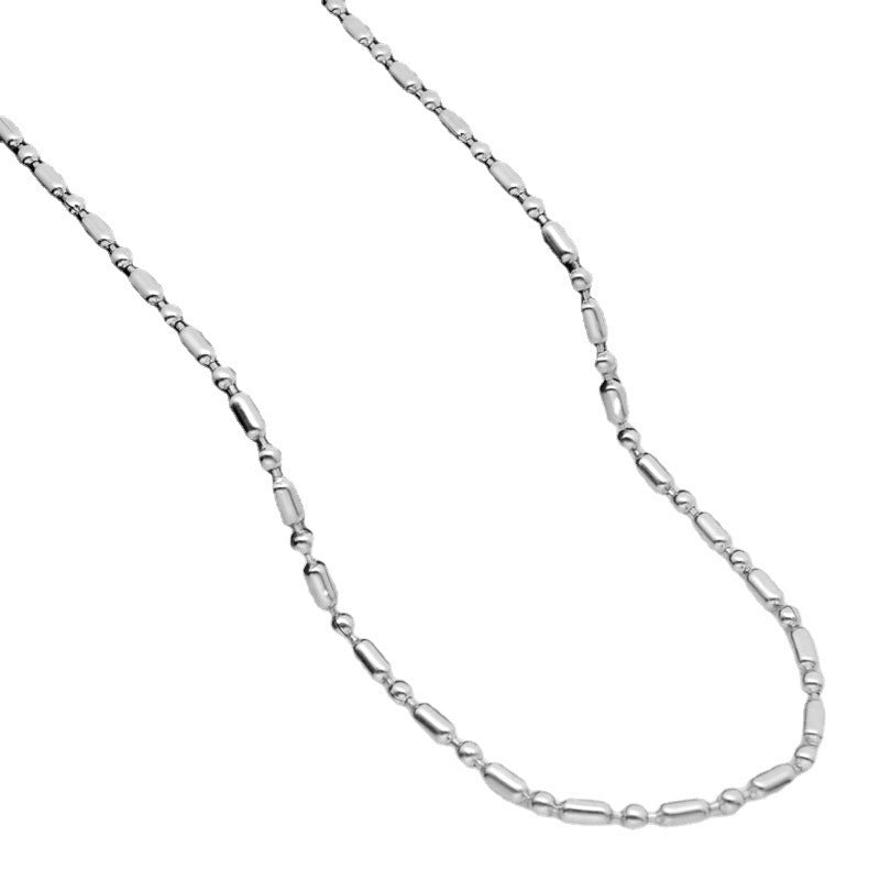 Man's Stainless Steel Titanium Bamboo Female Chain Necklaces