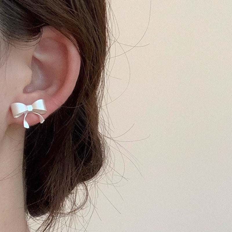 Tiny Bow Trendy Hepburn Style Special Earrings