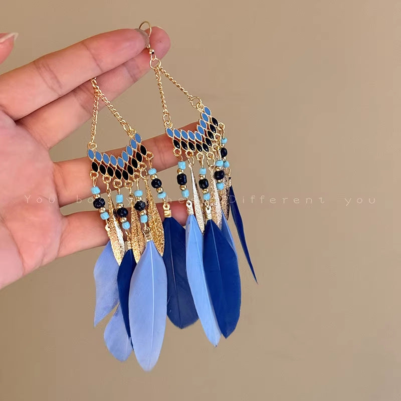 Women's Style Exaggerated Ear Hook Ethnic Retro Earrings