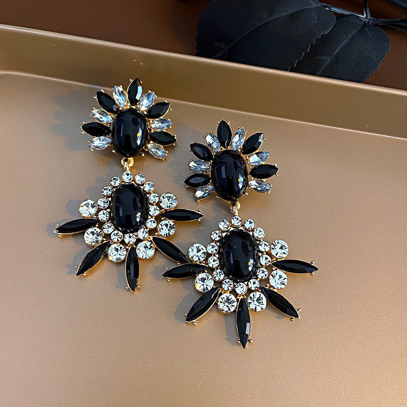 Oil Oval Geometric French Retro Special Earrings