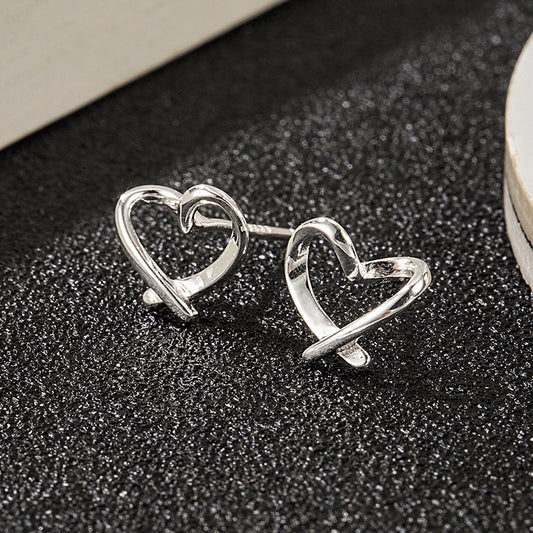 Love Heart Cute Unique Simple High-grade Earrings