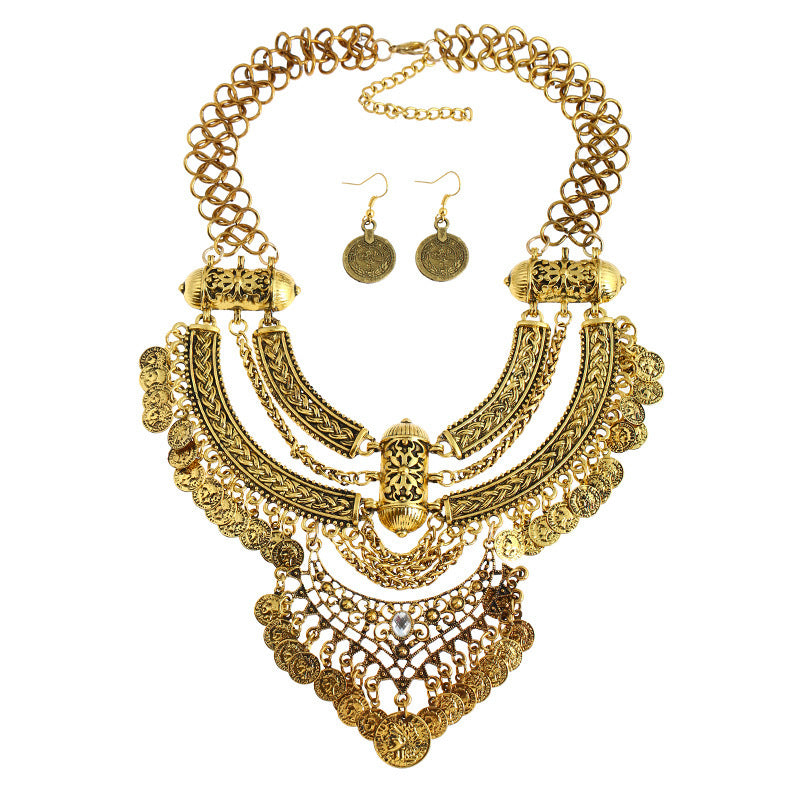 Coin Bib Alloy Bohemian Collar Punk Necklaces