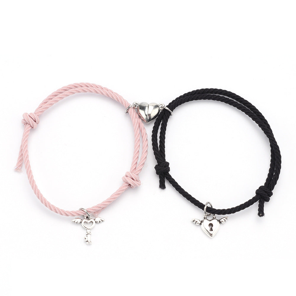 Fresh Couple Small Rubber Band Hair Rope Bracelets