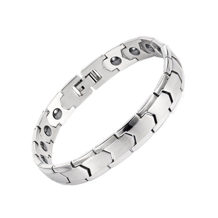 Women's & Men's Stainless Steel Energy Magnetic Titanium Ornament Bracelets