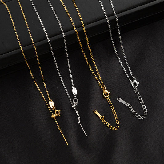 Women's Steel Adjustable Pin Universal Chain Small Hole Necklaces