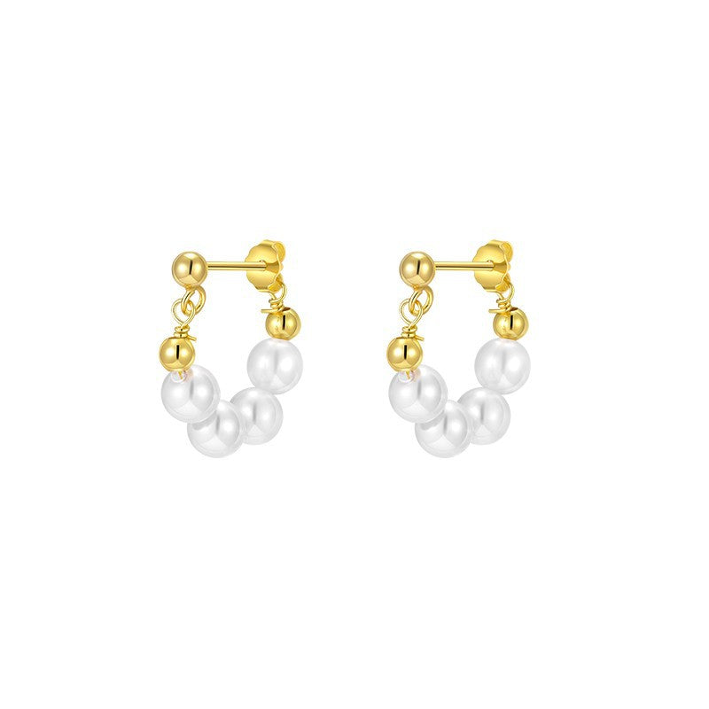 Women's Sterling Sier Pearl Light Luxury Trendy Earrings