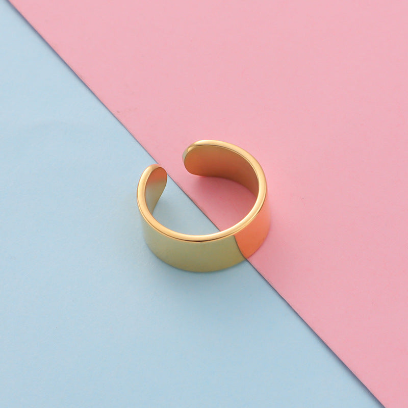 High-grade Pure Shiny Side Big Finger Stainless Steel Shaped Rings