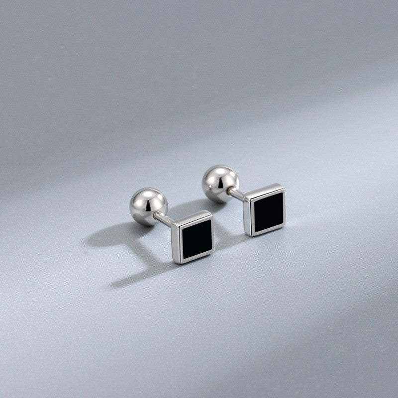 Sier Ear Bone Female Screw Tightening Rings
