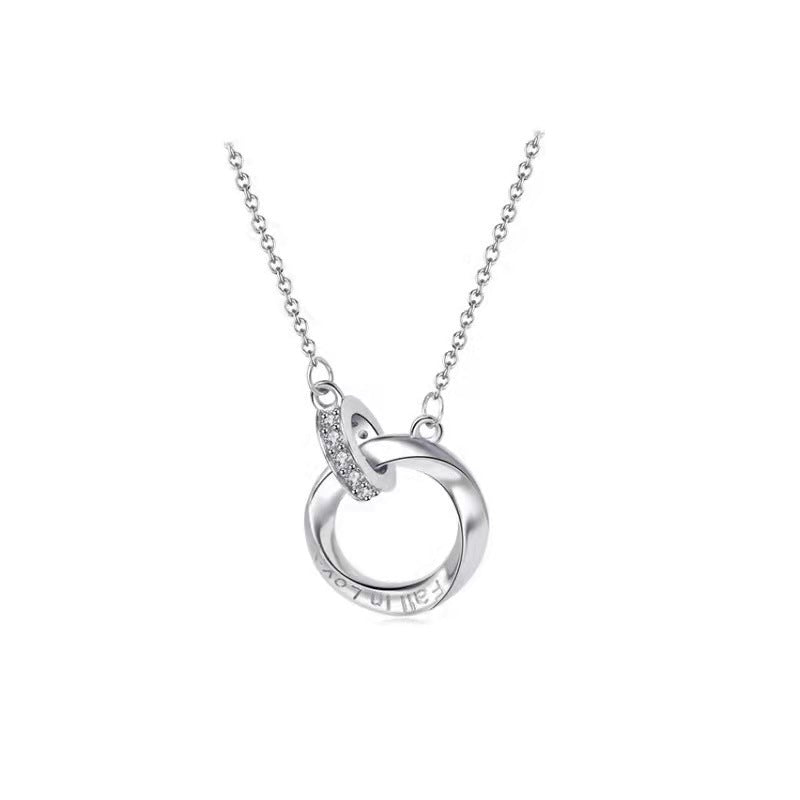 Women's & Men's Mobius Strip Couple One Pair Light Luxury Necklaces