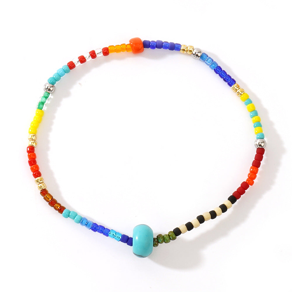 Steel Beads Blue Pine Abacus Bead Bracelets