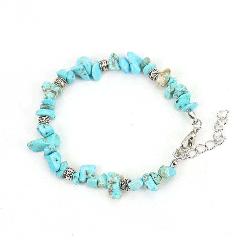 Handmade Beaded Natural Stone Crystal Gravel Bracelets