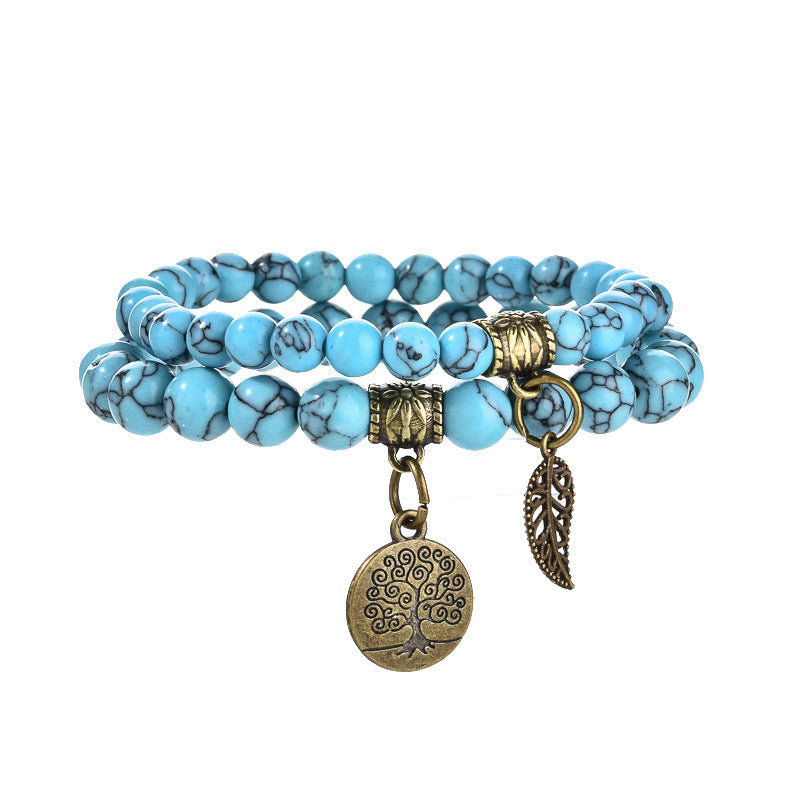 Lucky Tree Leaf Suit Colorful Tiger Bracelets