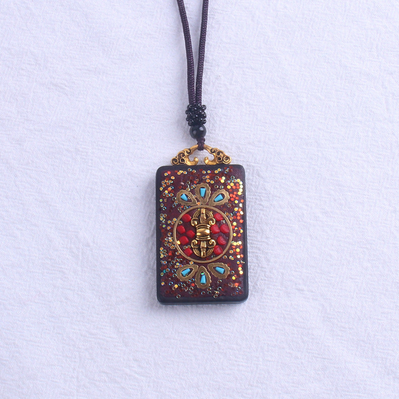 Tibetan Vintage Blackwood Father's Day Sweater Necklaces
