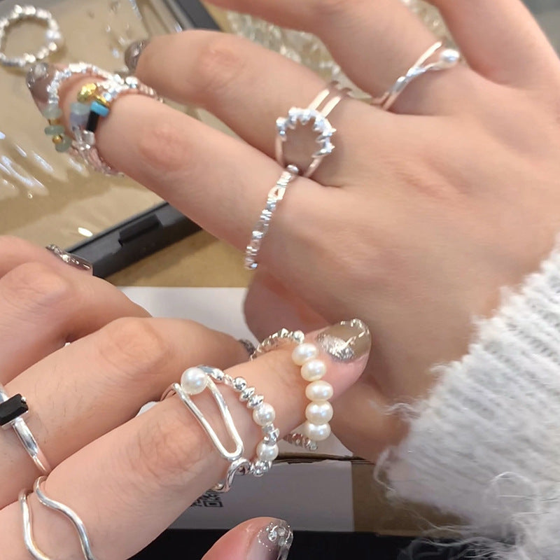 Women's More Than Ornament For Minority Elastic String Small Rings