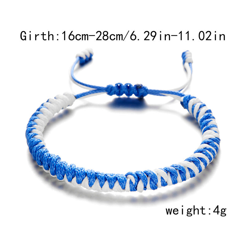 Green Color Matching Couple Female Hand-woven Israel Pakistan Bracelets