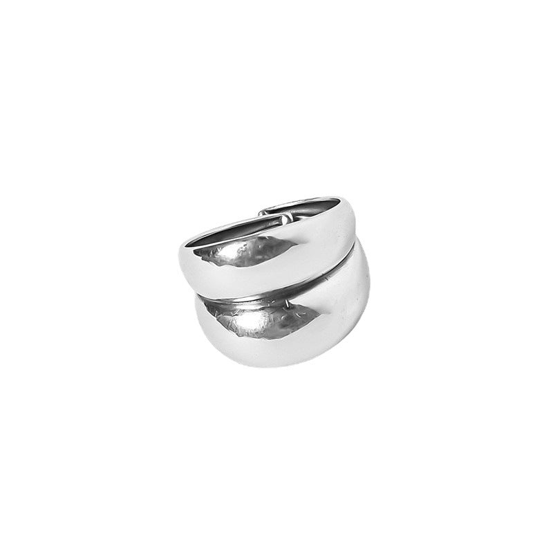 Women's Beads Retro Fashion Geometry Pattern Hip Hop Open Rings